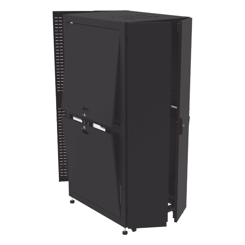 Gabinete para Telecomunicaciones Rack Estándar de 19", 42UR, 800 mm Ancho x 1000 mm Profundidad. Fabricado en Acero, Se envía el Gabinete Armado. LP-80100-42UR2