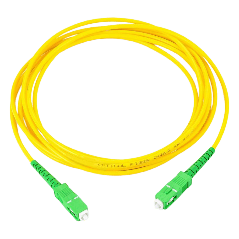 Jumper de Fibra Óptica Monomodo SC/APC-SC/APC Simplex, Color Amarillo, 1 Metro (3.28 Pies) LP-FO-SCA-SCA-01