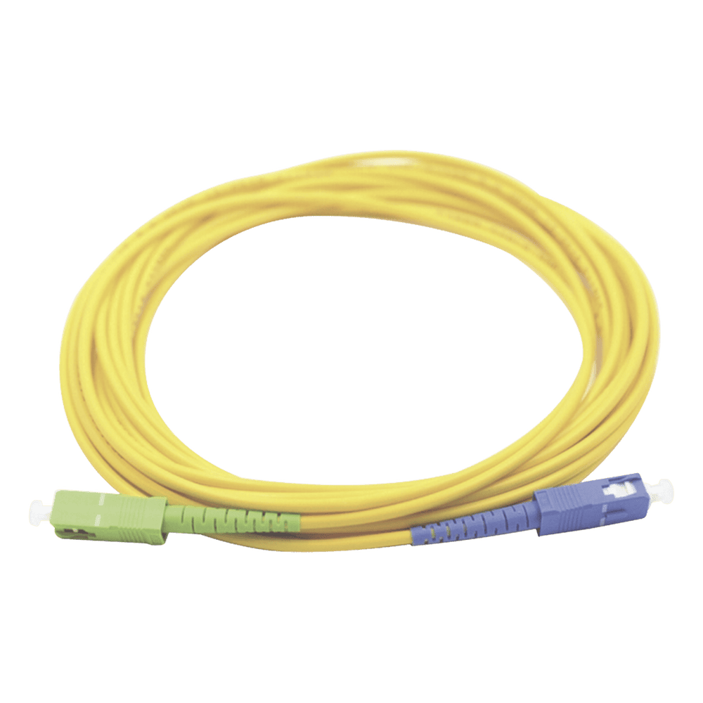 Jumper de Fibra Óptica Monomodo SC/UPC SC/APC Simplex, Color Amarillo 1 Metro (3.28 Pies) LP-FO-SCU-SCA-01