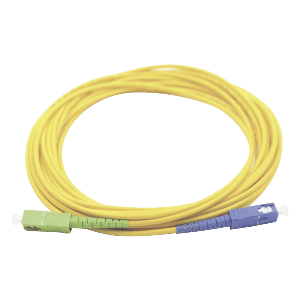 Jumper de Fibra Óptica Monomodo SC/UPC-SC/APC Simplex, Color Amarillo 3 Metros (9.84 Pies) LP-FO-SCU-SCA-03