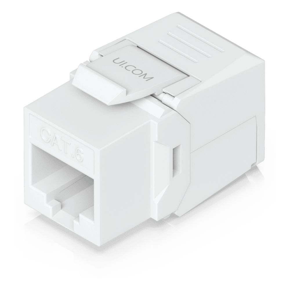 Keystone Jack Cat6 Tipo Toolless para Terminación sin Herramientas, Instalación Snap-In en Patch Panel, Paquete con 12 Piezas UACC-KEYSTONE-JACK-C6
