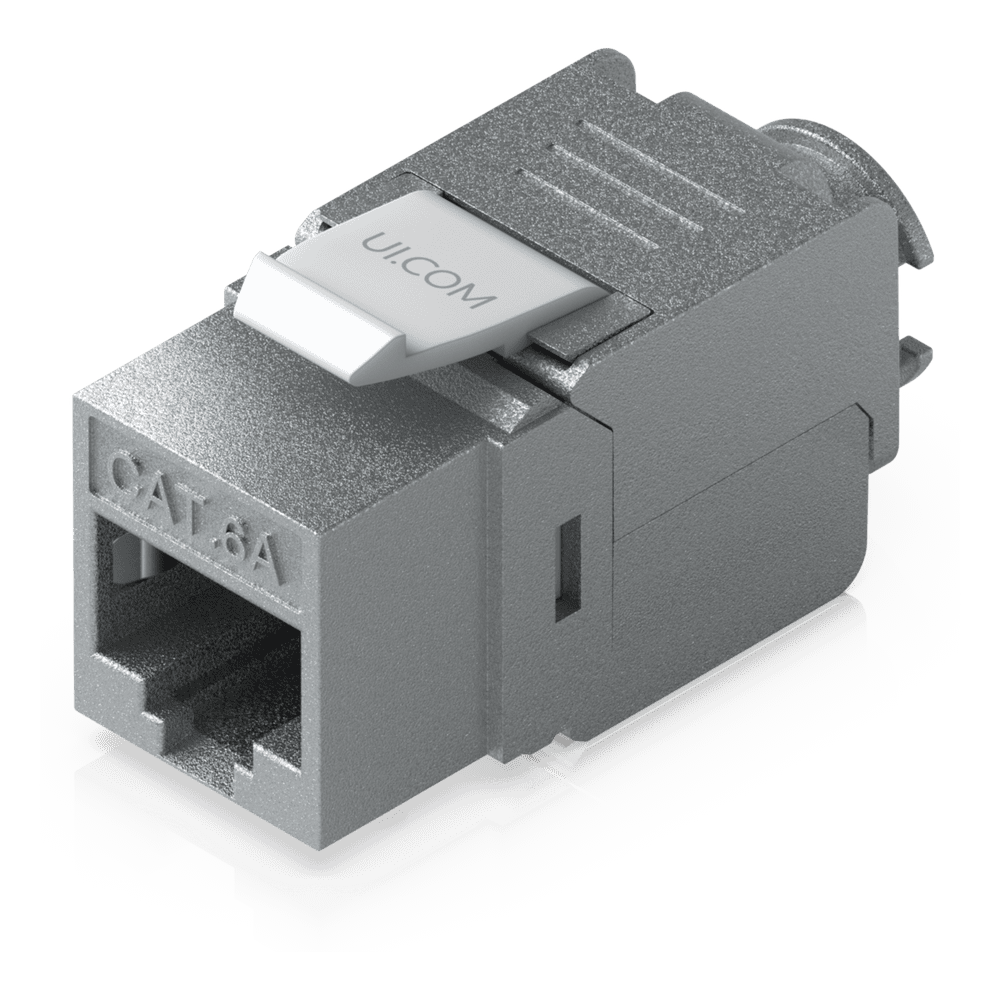 Keystone Jack Cat6A Tipo Toolless para Terminación sin Herramientas, Instalación Snap-In en Patch Panel, Paquete con 12 Piezas UACC-KEYSTONE-JACK-C6A
