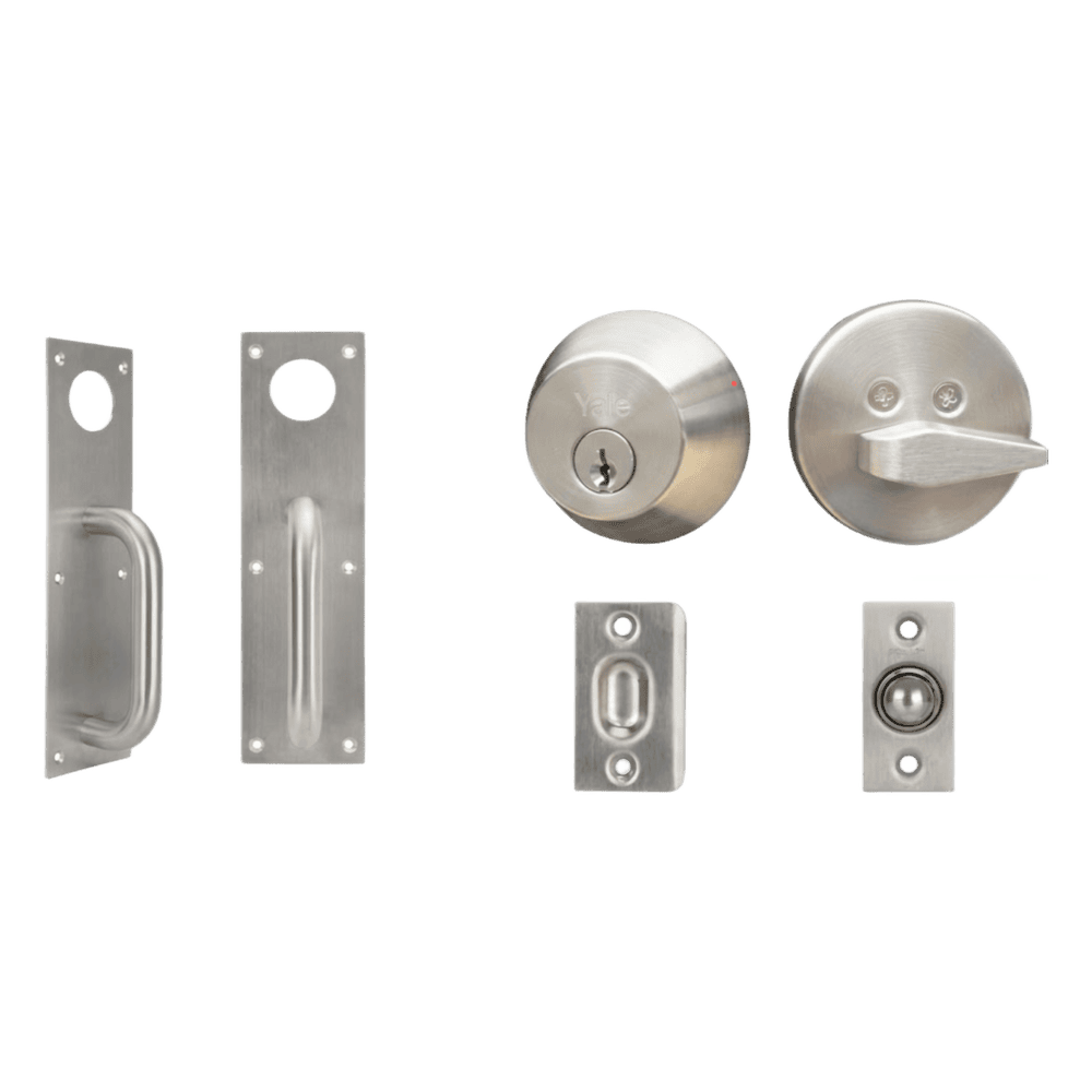 Kit Jaladera / Cerrojo B500P Llave Mariposa / Resbalón Pestillo de Bola Ajustable / Acero Inoxidable y Cromo MX86940