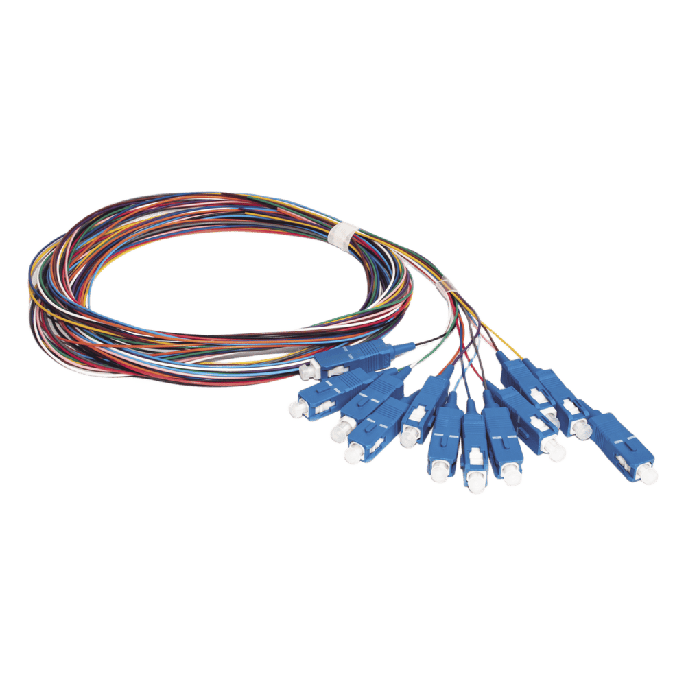 Kit de 12 Pigtails SC/UPC Monomodo 2 Metros (6.56 Pies) LP-FO-SM-PIG-12-SCU