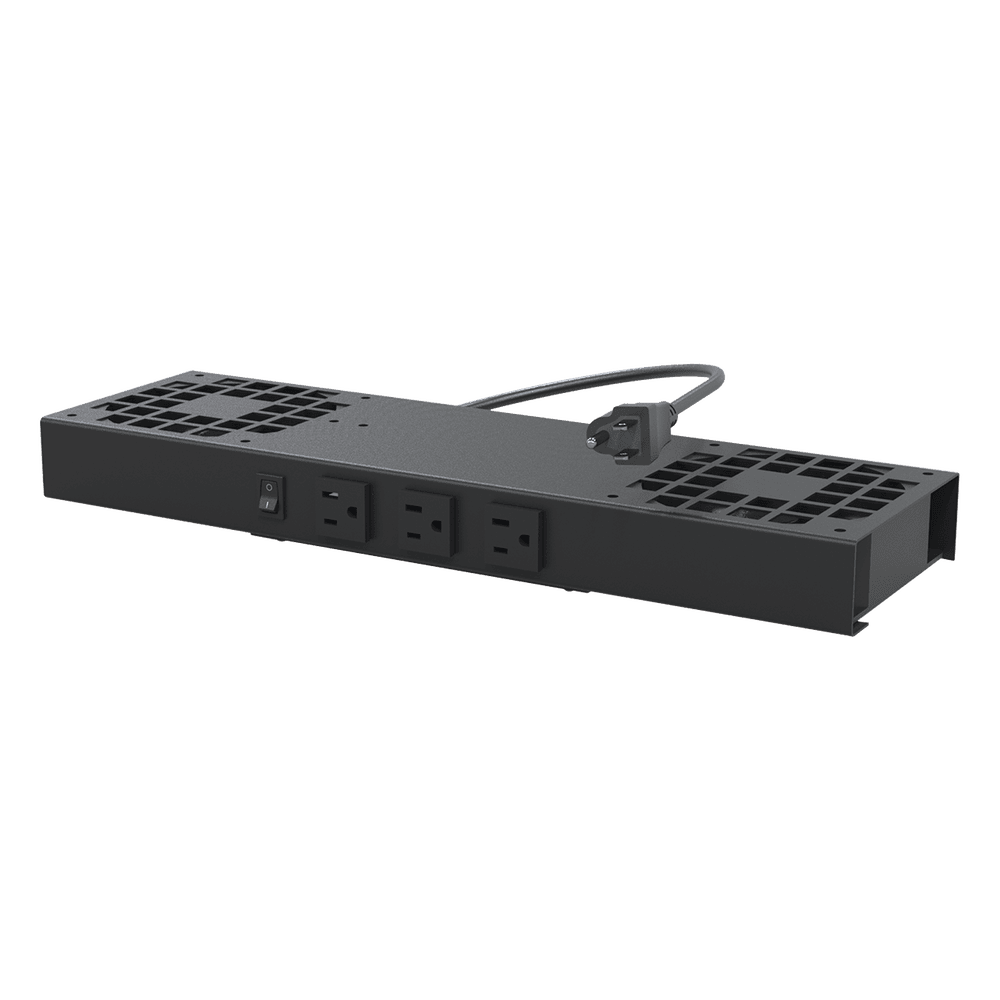 Kit de 2 Ventiladores (12 x 12 cm) con 3 Tomas de Corriente 110 Vca/50 Hz con Clavija LP-VENT-02V2