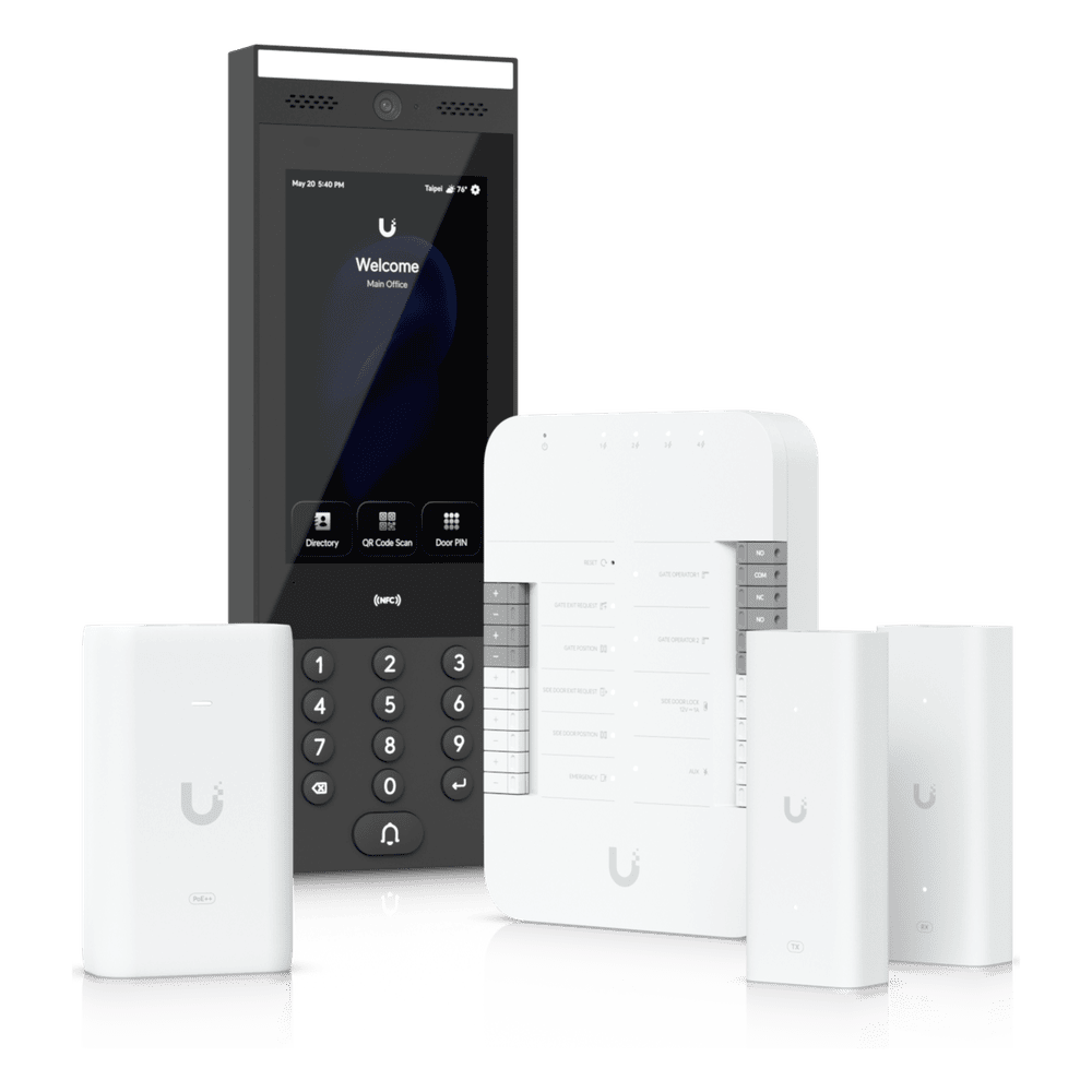 Kit de Inicio de Control de Acceso UniFi / Hub Gate / Intercomunicador G3 / Adaptador PoE++ / Extensores de Par Trenzado UA-G3-SK-GATE