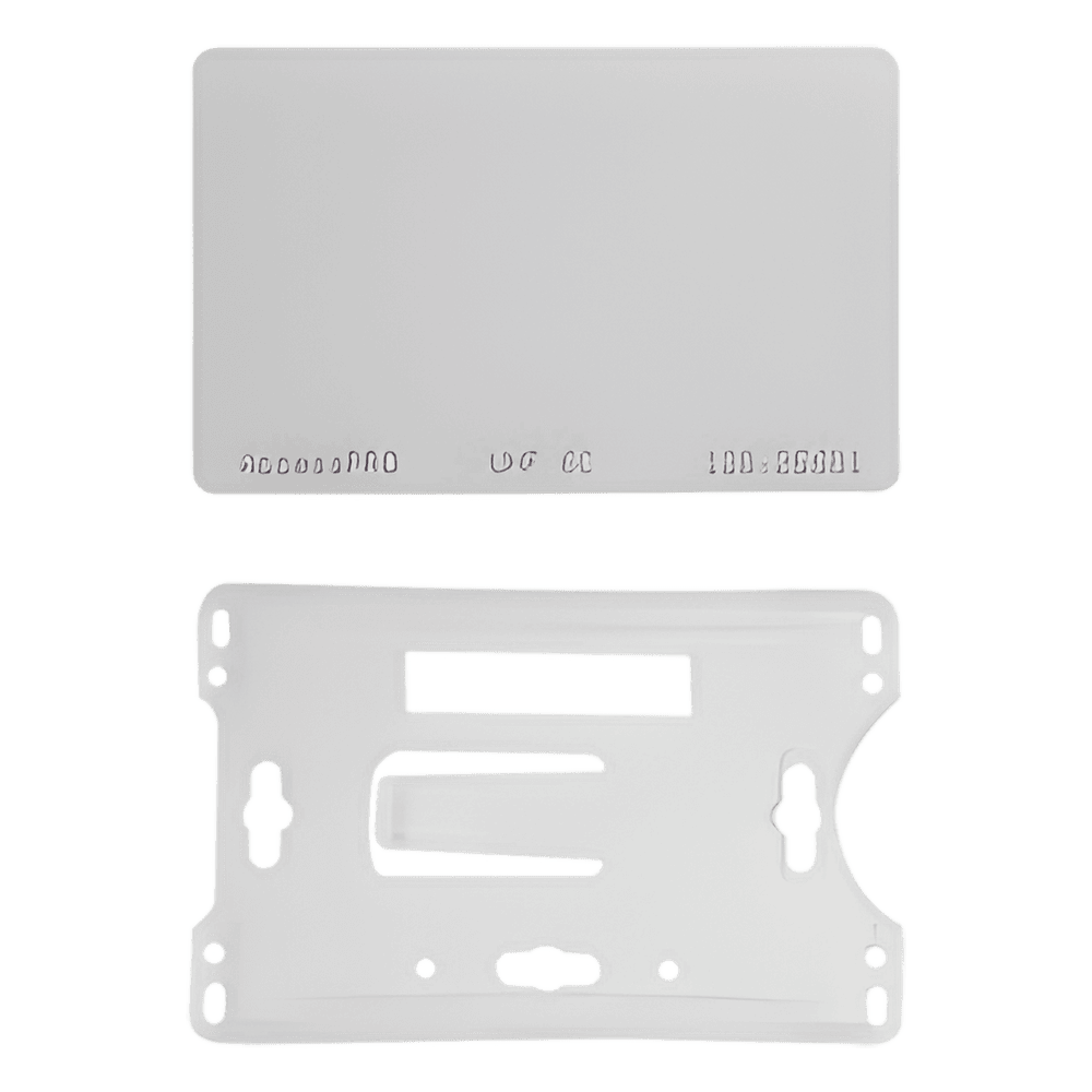 Kit de  Tag UHF tipo Tarjeta para lectoras de largo alcance 900 MHZ / EPC GEN 2 / ISO 18000 6C / No imprimible / Incluye porta tarjeta ACCESS-CARD-EPC-K