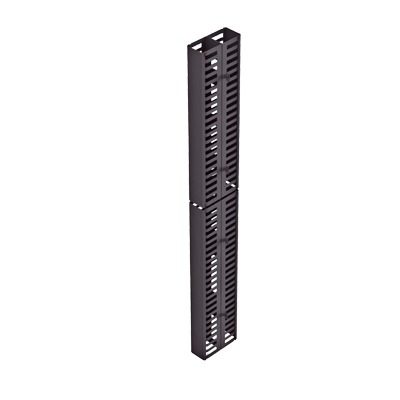 45U Vertical Cable Management, Double Cable for Open Rack