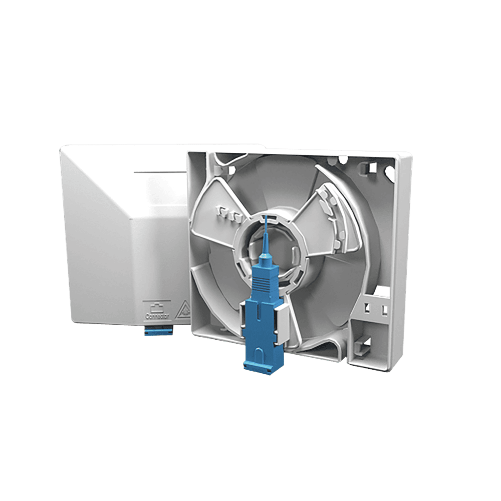 Fiber Optic Access Terminal Panel, FTTH Socket, 1 Ports SC, Loaded with 1 Adapter SC/UPC