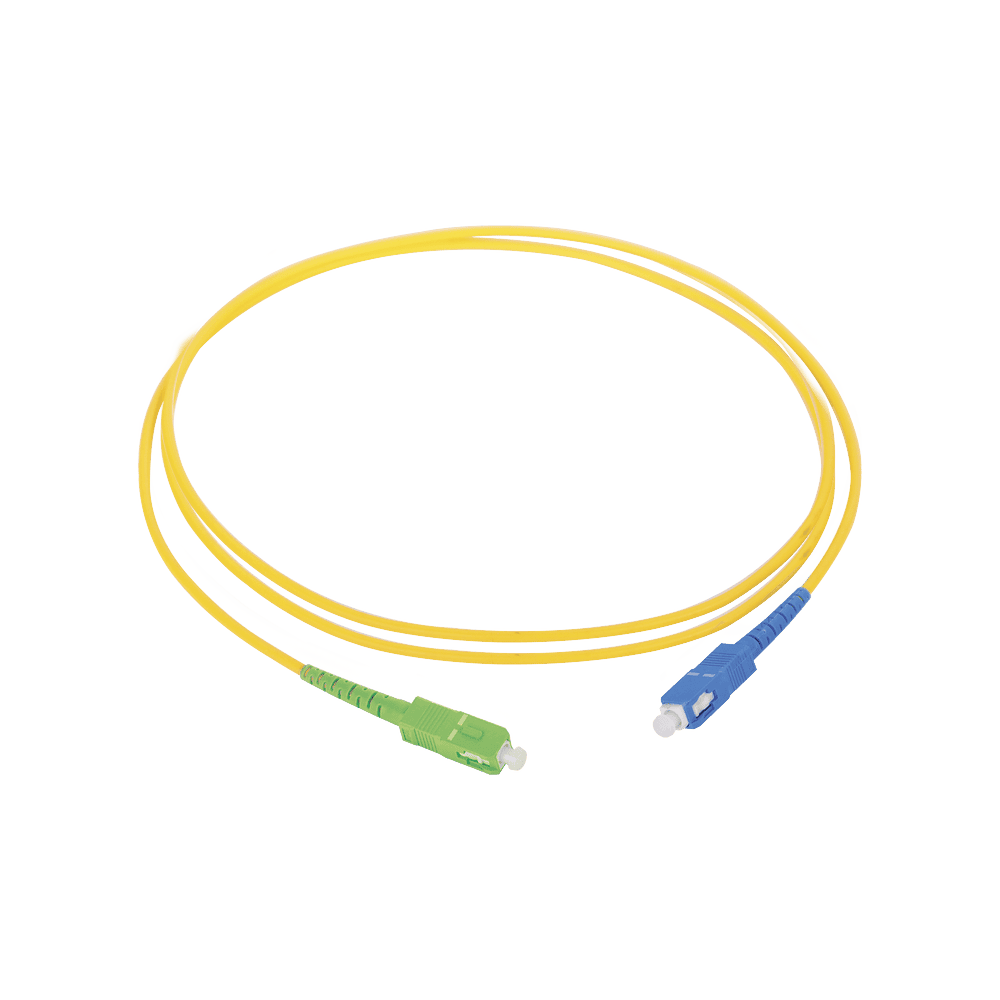 Patchcord SC/APC-SC/UPC, Single-mode Fiber SM G657A2, Diameter 2mm, Cover LSZH, SIMPLEX, Length: 3 ft (1 m)