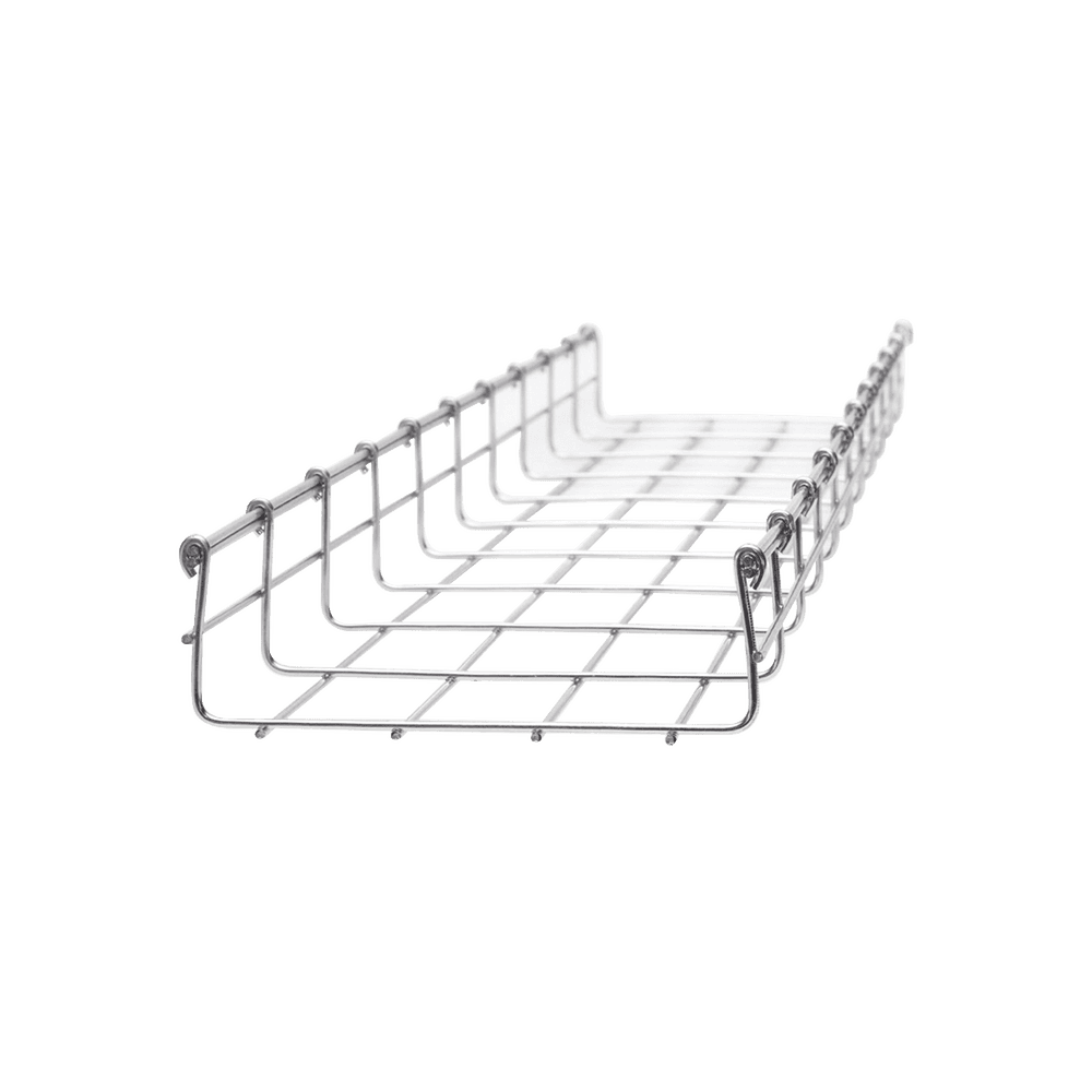 Mesh tray 2.6/7.87 in (66 / 200mm) with GAC finish Hot dip galvanized, up to 210 Cat6 UTP cables, 9.84 ft (3 m) Section