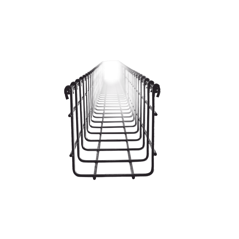 Wire Mesh Cable Tray, Electro Galvanized, up to 180 Cat6 Cables, 9.84 ft (3m) Section, 4.57/3.94 in (116/100 mm) Width
