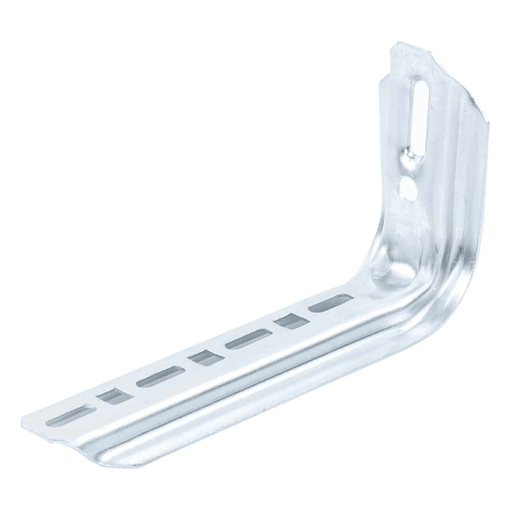 Ménsula omega tipo L inteligente, 210mm de ancho, con acabado Electro Zinc MG-60-101EZ