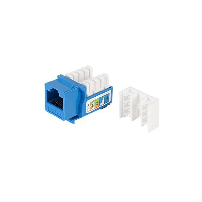 Módulo Jack Keystone Cat5e con Terminación 110 (Punchdown) para Faceplate - Color Azul LP-KJ-505-BU