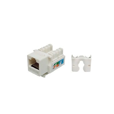Módulo Jack Keystone Cat5e con Terminación 110 (Punchdown) para Faceplate - Color Blanco LP-KJ-505-WH