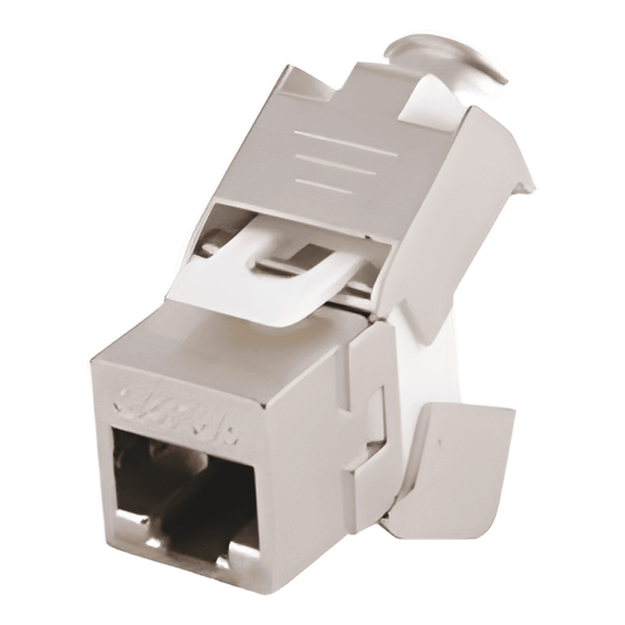 Módulo Jack Keystone Cat6A Blindado (STP) sin Herramienta (Toolless) para Faceplate LP-KJ6AS-04