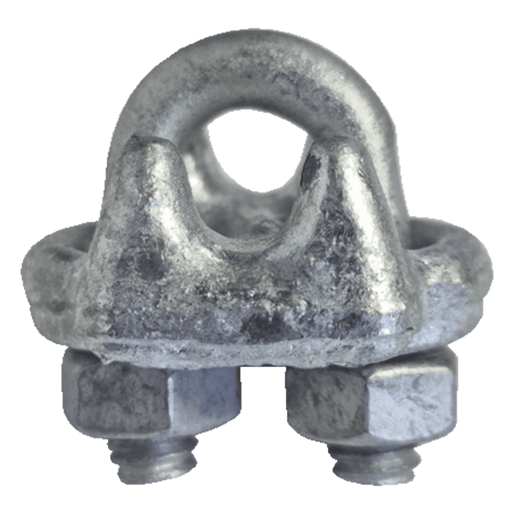 Nudo/ Perro/ Abrazadera Acero Forjado para Cable de 1/4" Galv. por Inmersión en Caliente. NUDO-14-FJG