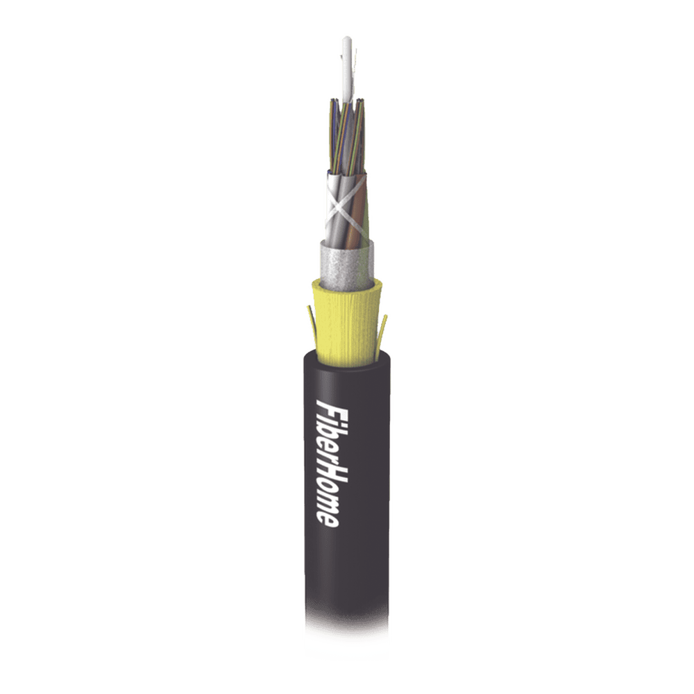 96-Fiber ADSS Singlemode Fiber Optic Cable - OS2 Aerial, 3,280 ft (1 km) Reel, 328 ft (100 m) Span, UV-Resistant Outdoor Jacket
