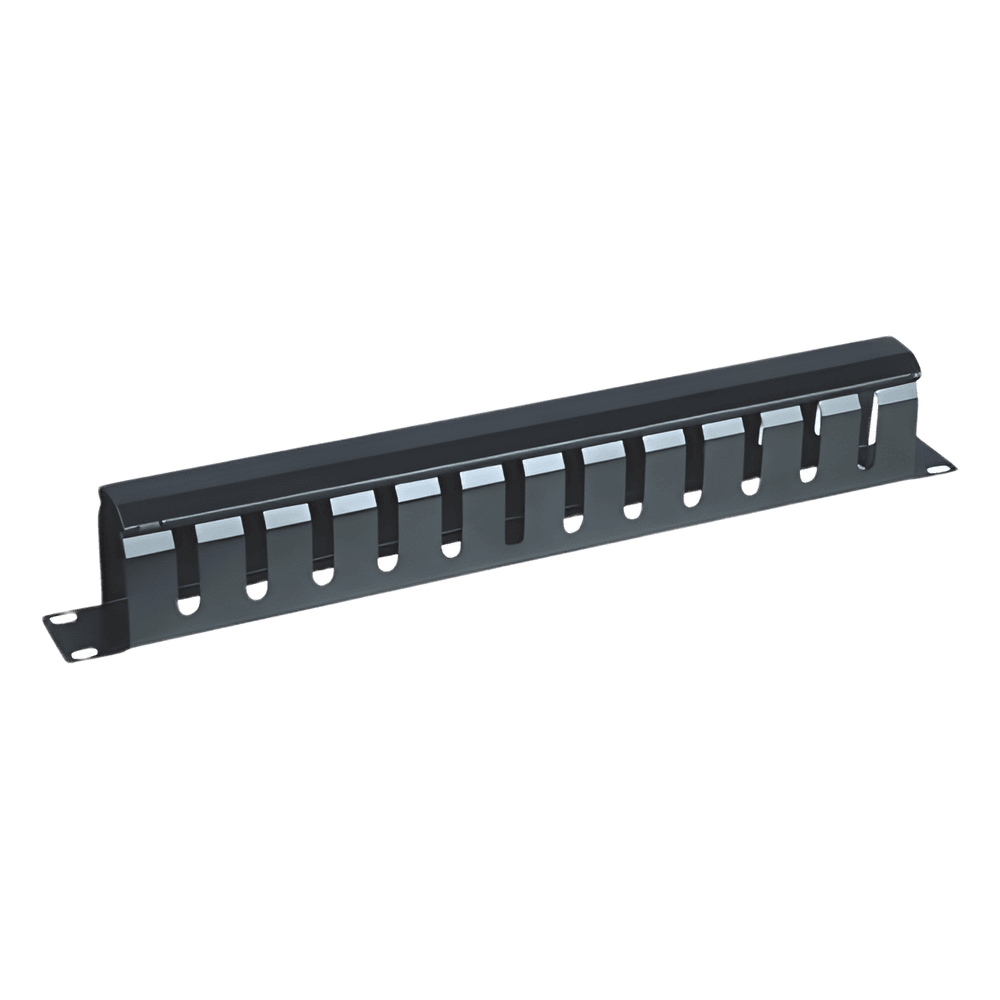Organizador de Cables Horizontal de 1U para Rack de 19" con Cubierta Metálica LPCM-04