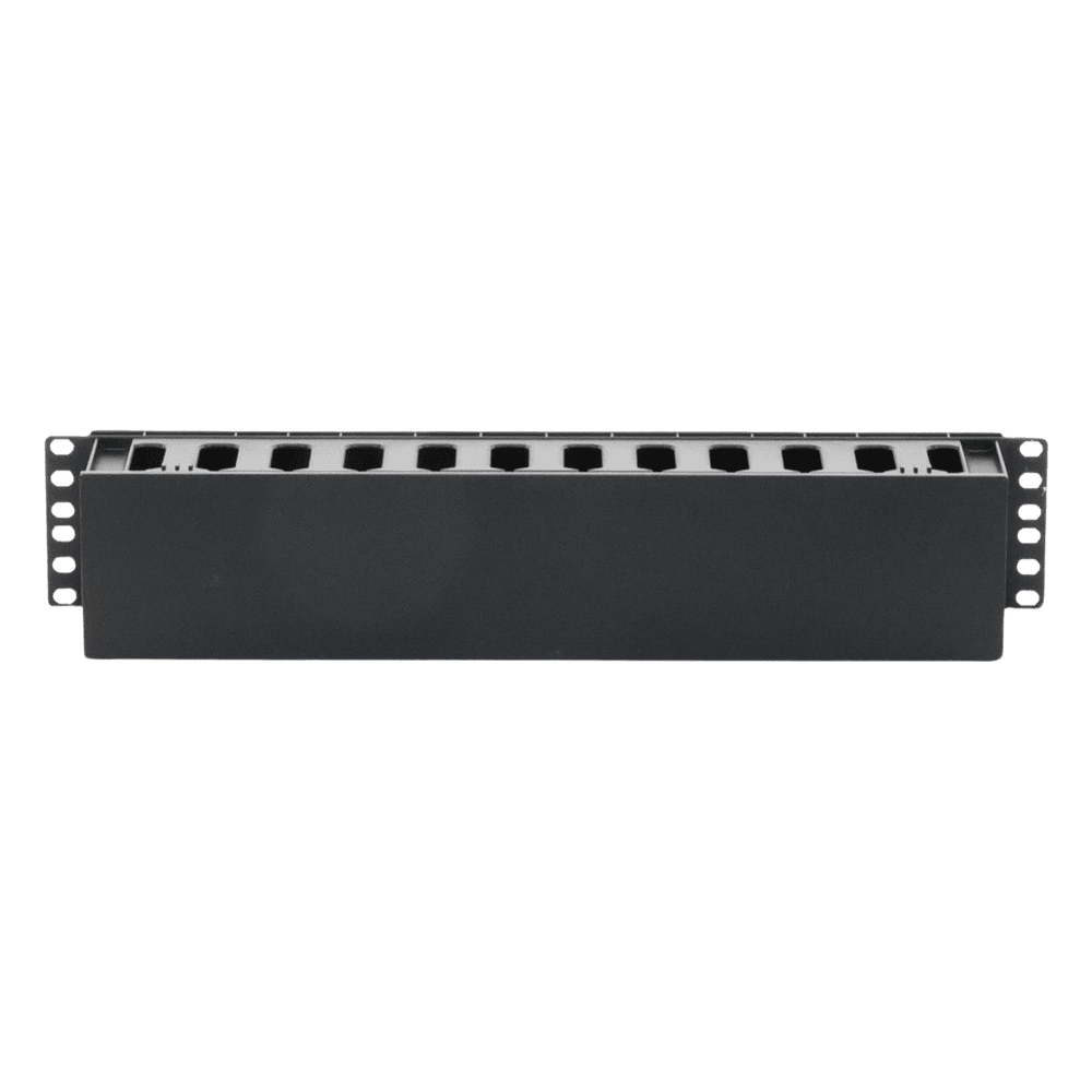 Organizador de Cables Horizontal de 2U para Rack de 19", Fabricado en Polímero Resistente a Deformaciones y Rayones LP-ORG-02