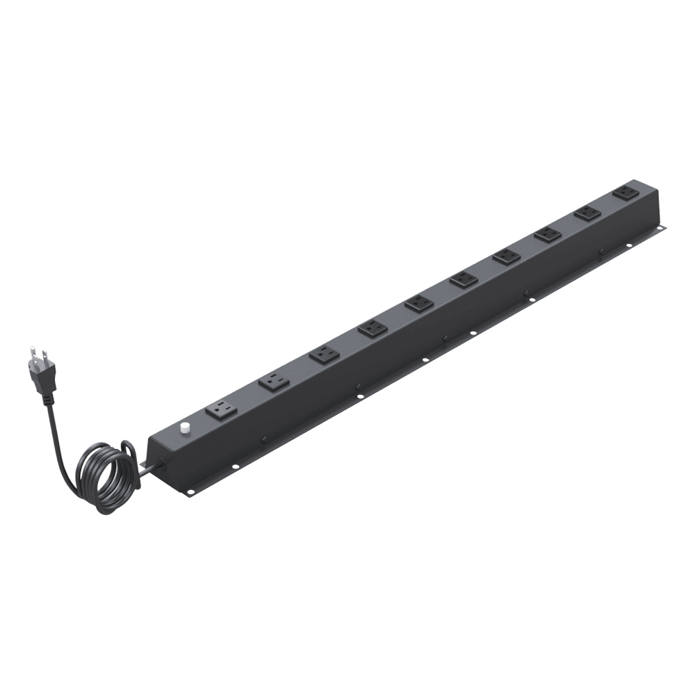 PDU Vertical de 10 Contactos (NEMA 5-15R). Volt. Ent./Sal.: 120Vca/15A compatible con Racks EIRL y EIQR. TCM-SR19KIT