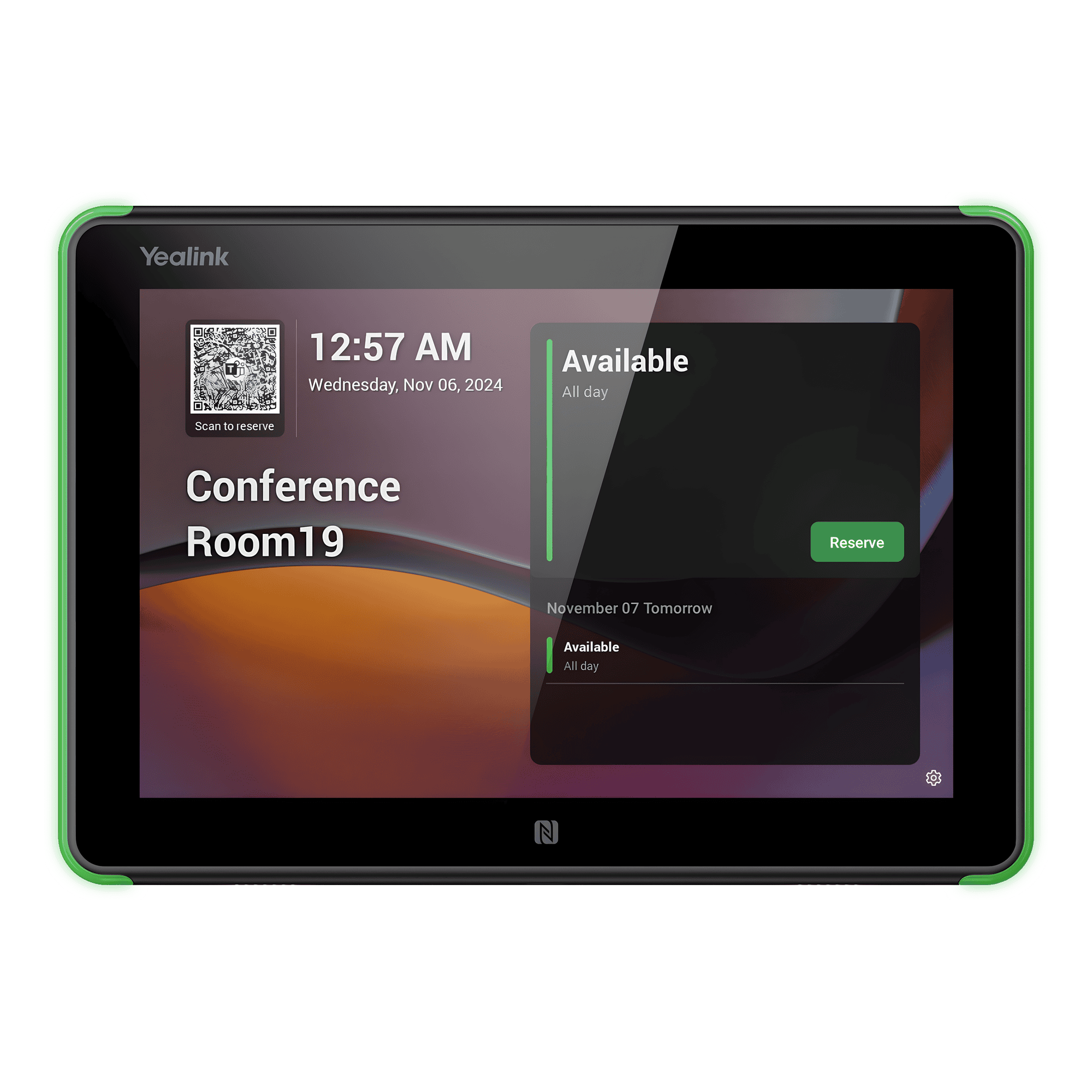 Panel Touch Para Programación De Salas De Reuniones Todo En Uno Con Indicadores LED Laterales Moderno y Ultrafino ROOM-PANEL-E2