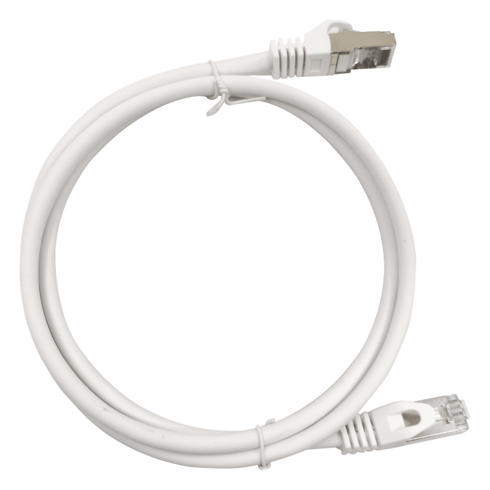 Patch Cord Cat6A 10G Blindado 0.5 Metros (1.64 Pies) Blanco LP-STP6A050WH