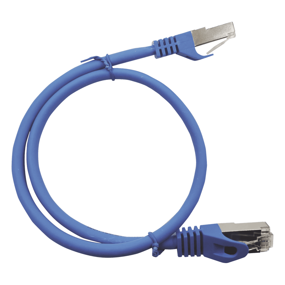 Patch Cord Cat6A 10G Blindado 1.0 Metro (3.28 Pies) Azul LP-STP-6A-100BU
