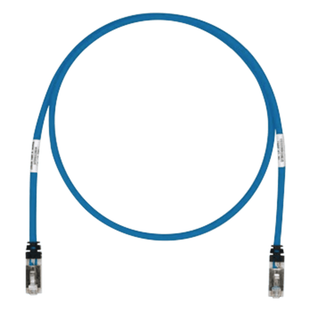 Patch Cord Cat6A, Blindado S/FTP, CM/LS0H, 0.30 Metros (1 Pie), Color Azul STP6X1BU