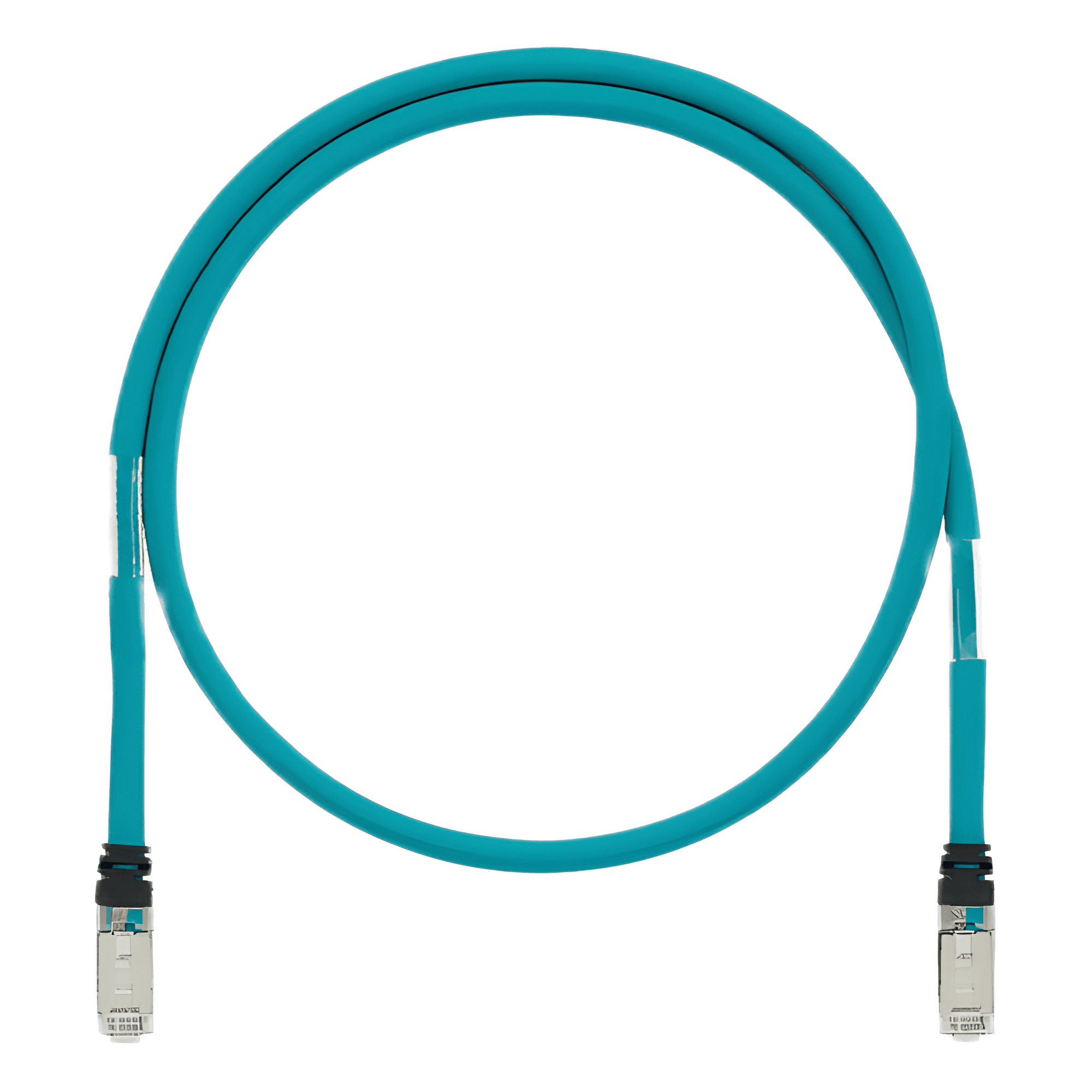 Patch Cord Cat6A de Grado Industrial 600V, Blindado SF/UTP, Calibre 26 AWG, Color Aqua, 10 Metros ISTPH6X10MTL