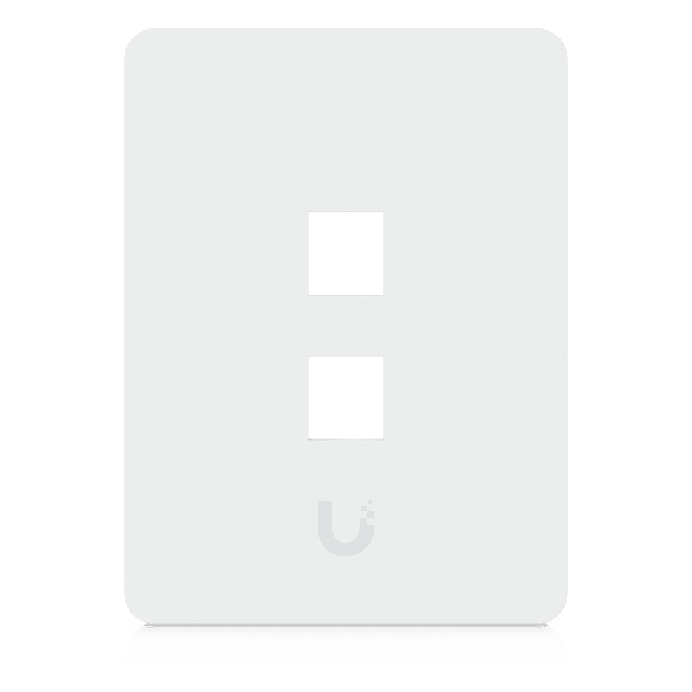 Placa de Pared Vertical Universal para Keystone de 2 Puertos con Cubierta Pintable, Acabado Personalizable, Paquete con 4 Piezas UACC-WP-KEYSTONE-V-2P