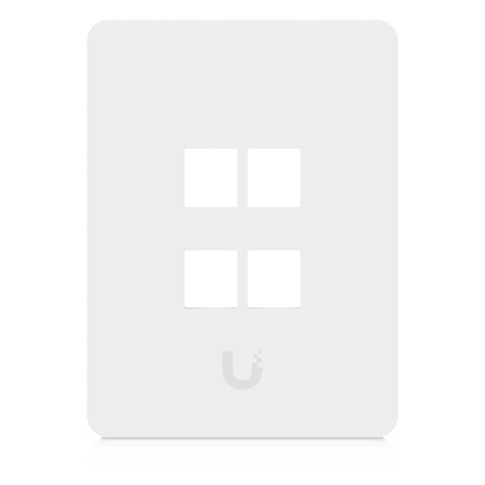 Placa de Pared Vertical Universal para Keystone de 4 Puertos con Cubierta Pintable, Acabado Personalizable, Paquete con 4 Piezas UACC-WP-KEYSTONE-V-4P