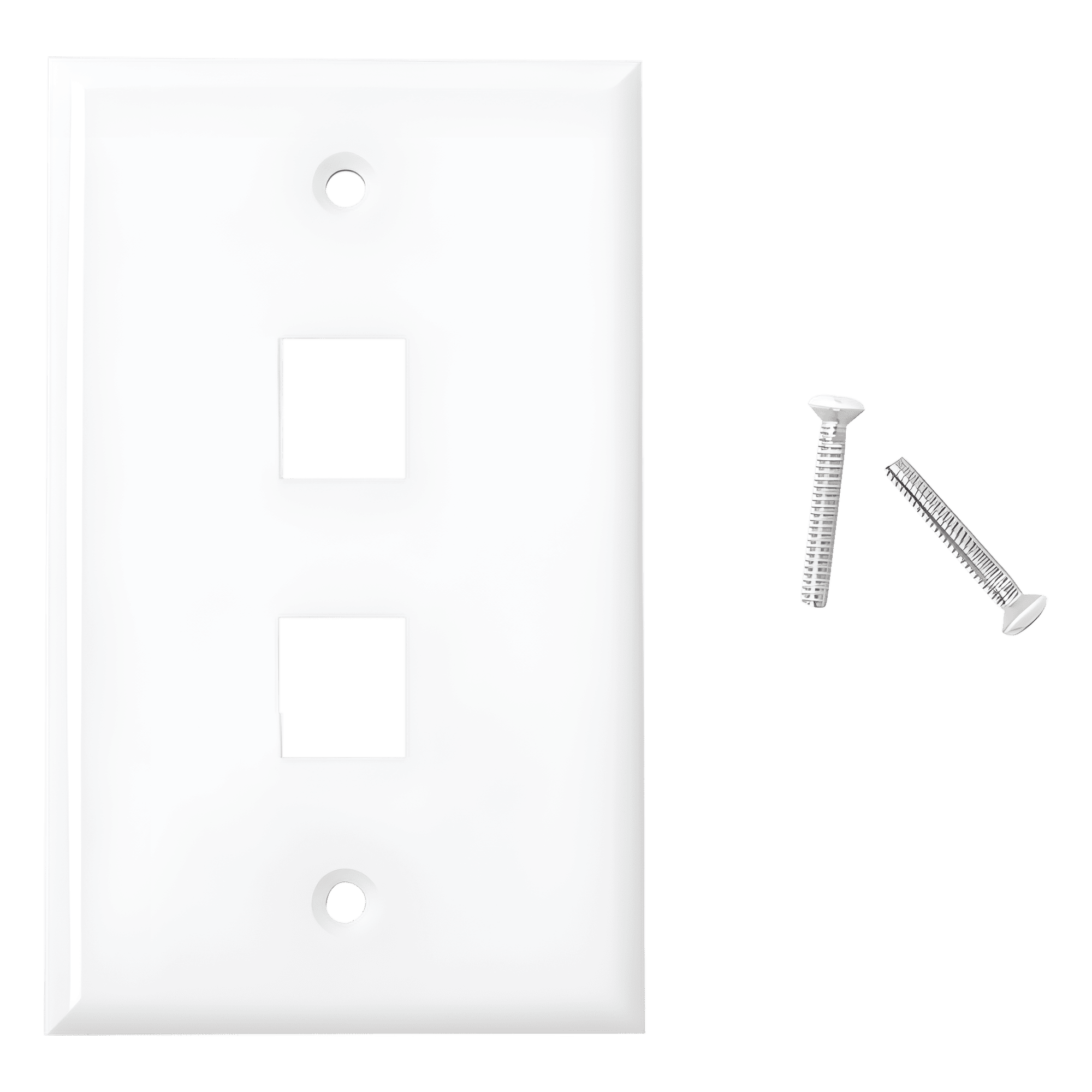 Placa de Pared de 2 Puertos, Keystone, Color Blanco LP-FP-17