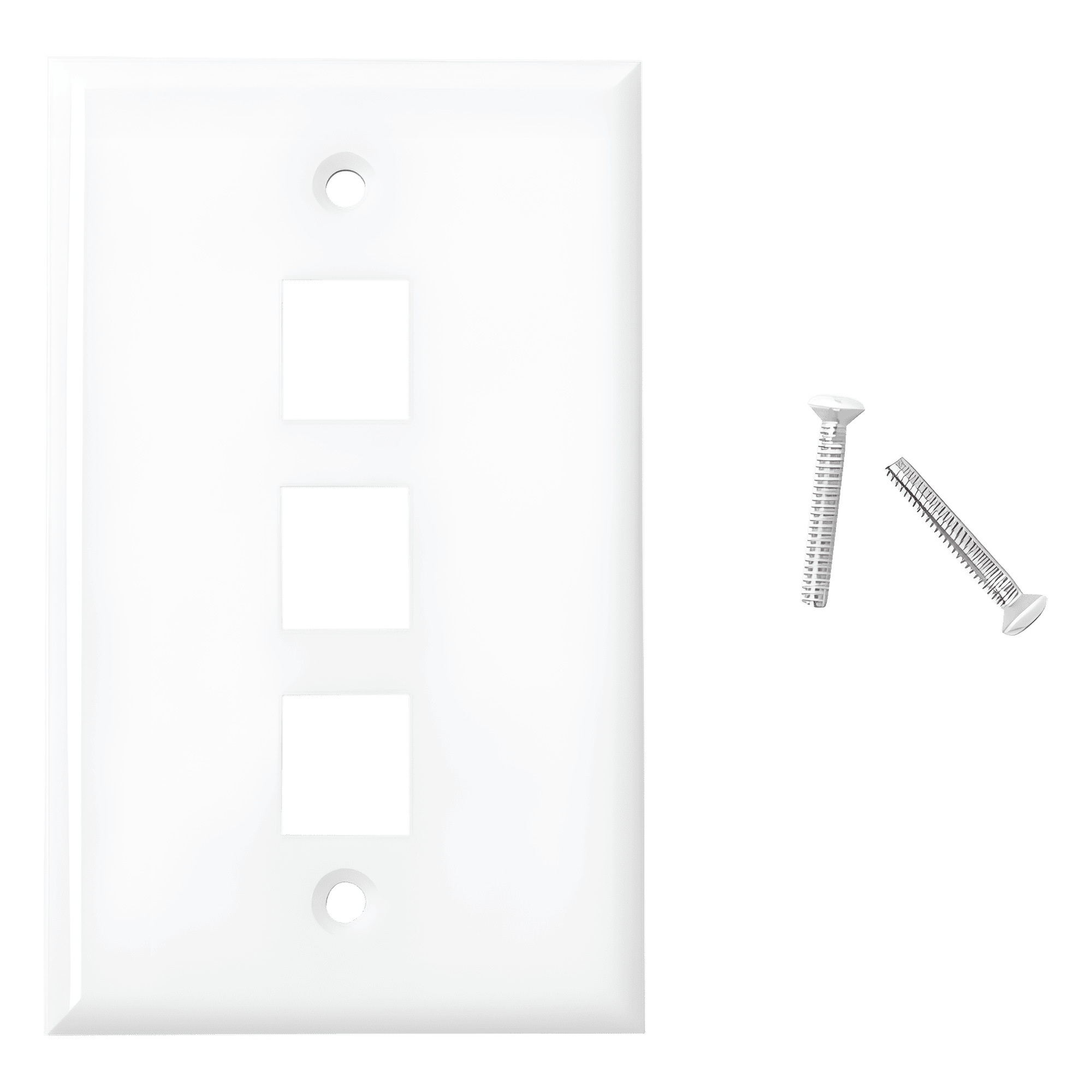 Placa de Pared de 3 Puertos, Keystone, Color Blanco LP-FP-18