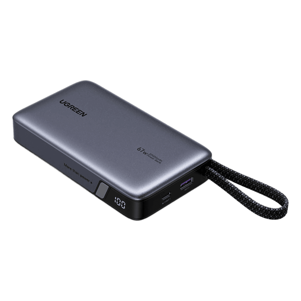 Power Bank 20000mAh / 67W USB-C con Cable Integrado / 1C1A / PD3.0 PPS QC4.0 / Batería 72Wh Li-ion 21700 / Carga Rápida 65W / PC+ABS V-0 55996B