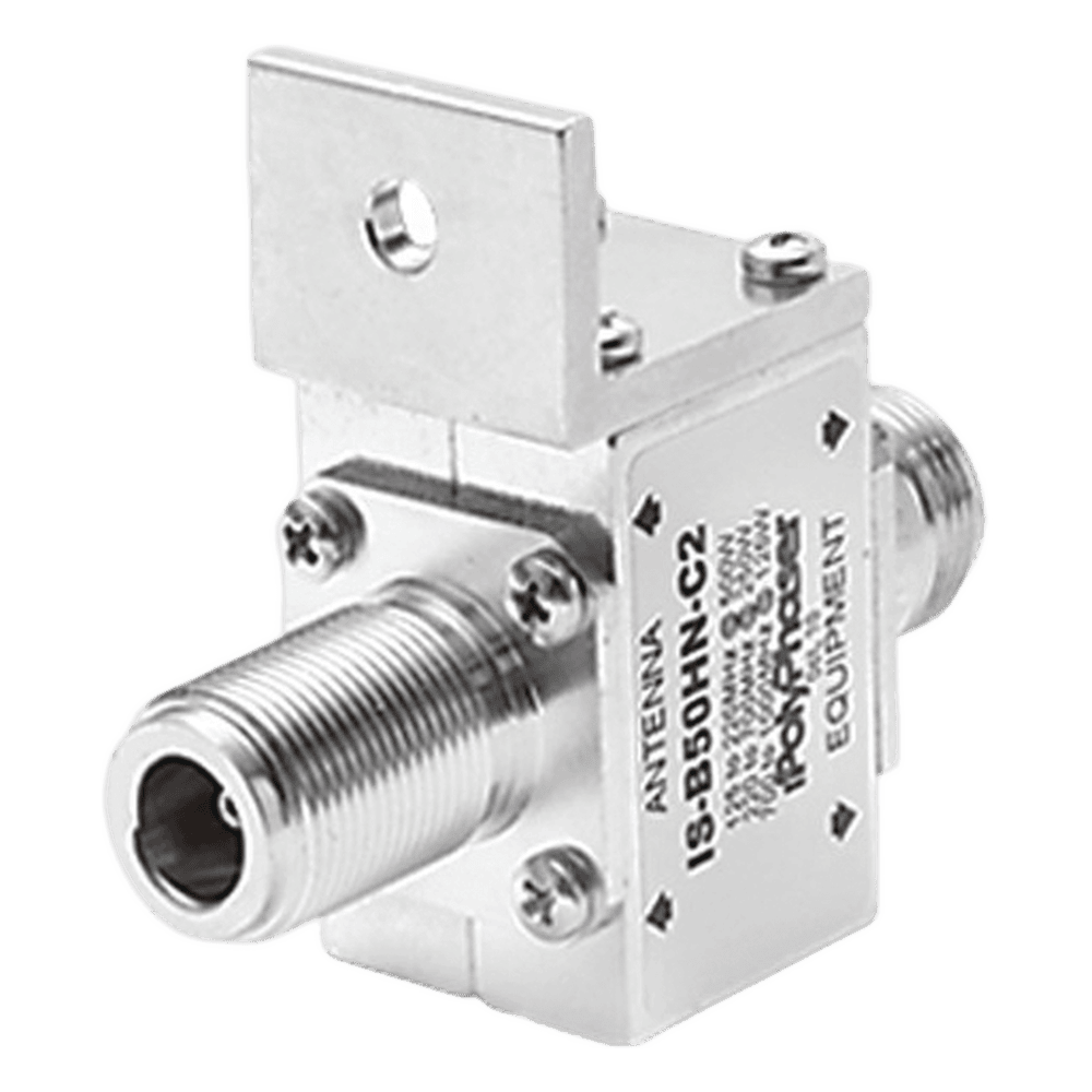 Protector Coaxial RF / 125-1000 MHz / 50 Ω / Conectores N Hembra / Ceja Frontal / 500W IS-B50HN-C2