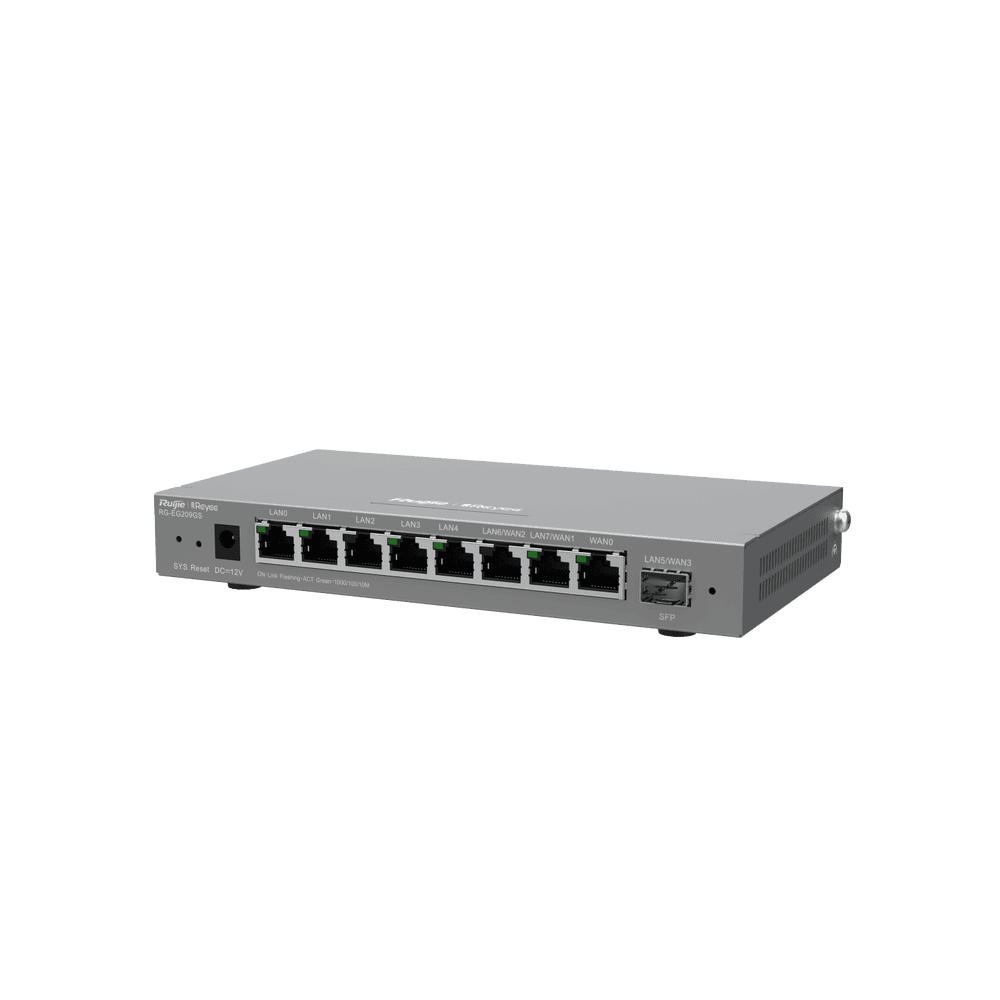 9-Port Gigabit Cloud Managed SFP Router, 8 Gigabit Ports, 1 SFP, Up To 200 Simultaneous Users, Intelligent Load Balancing and Link Redundancy Between Multiple WAN Ports