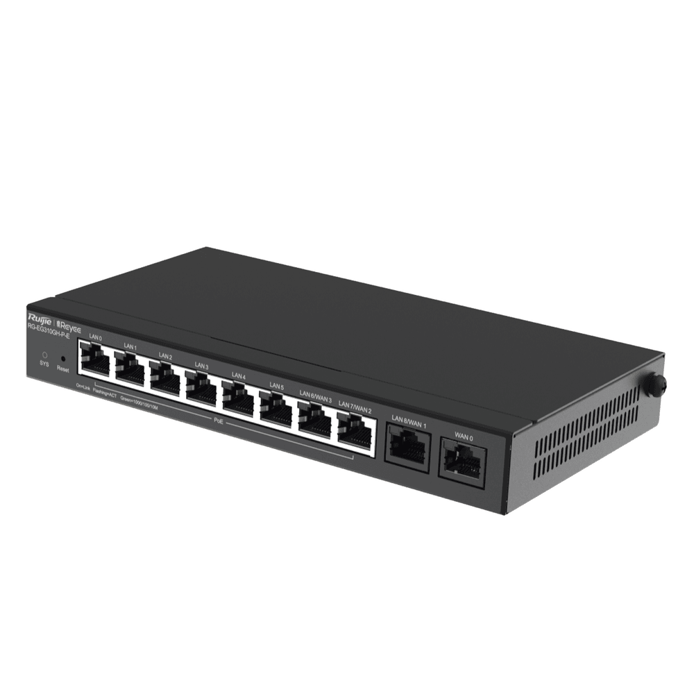 10-Port High-Performance Cloud Managed PoE Router, 1.5 Gbps Throughput, Multi-WAN, Intelligent Load Balancing, High-Performance VPN Ideal for Office Networks
