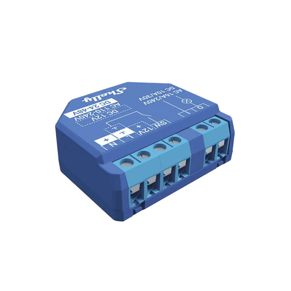 Smart WiFi Relay 15A / 12-48 VDC / 110-230 VAC / Compatible with Alexa Voice Assistant and Google Home / For Lighting or Access Control Applications