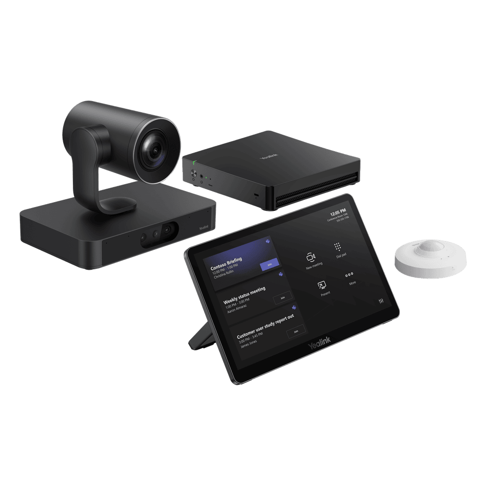 Sistema de Videoconferencia Yealink MVC-S80-C5U-000 para Microsoft Teams Rooms con Tecnología de IA Colaborativa y Cámaras Dual 4K MVC-S80-C5U-000