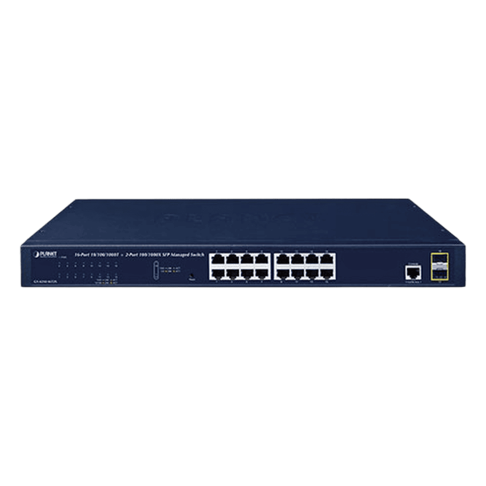 Switch Administrable Capa 2, 16 Puertos 10/100/1000T, 2 Puertos SFP 100/1G/2.5G, Administración Remota con CloudNMS GS-4210-16T2S