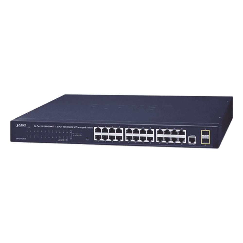 Switch Administrable Capa 2 de 24 Puertos Gigabit 10/100/1000T, 2 Puertos SFP 100/1000X , Cuenta con una Interfaz de Consola GS-4210-24T2S