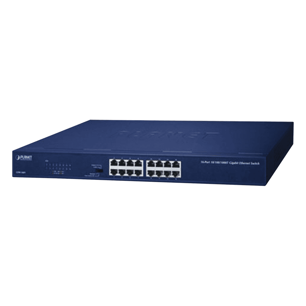 Switch No Administrable Gigabit de 16 Puertos 10/100/1000 Mbps, Con Modo Extendido Para Distancias de Hasta 200 m GSW-1601