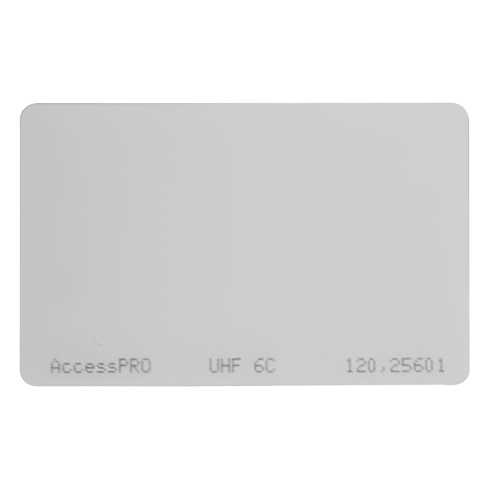 Tag UHF tipo Tarjeta para lectoras de largo alcance 900 MHZ / EPC GEN 2 / ISO 18000 6C / No imprimible / NO incluye porta tarjeta ACCESS-CARD-EPC