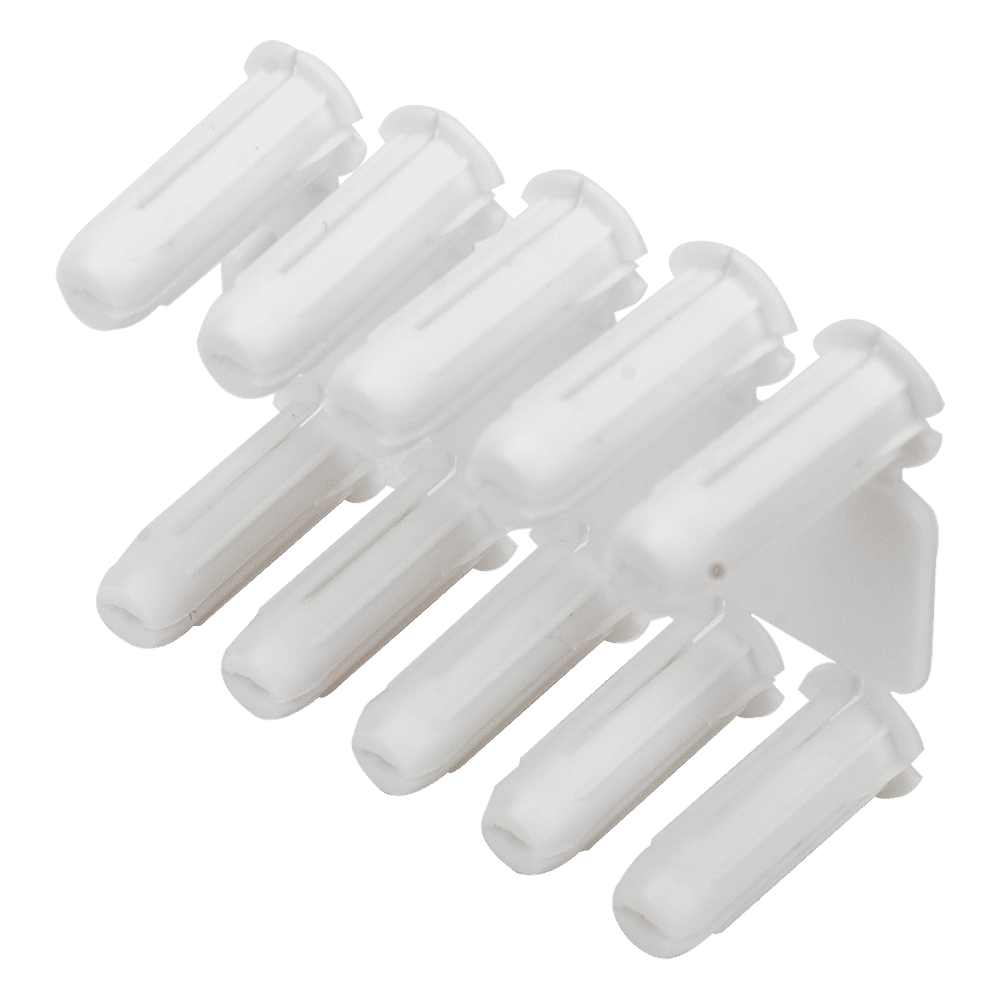 Taquete blanco 3/16" para tornillo 8mm x 3/4" (100pzs) (1101-01100) TP-0