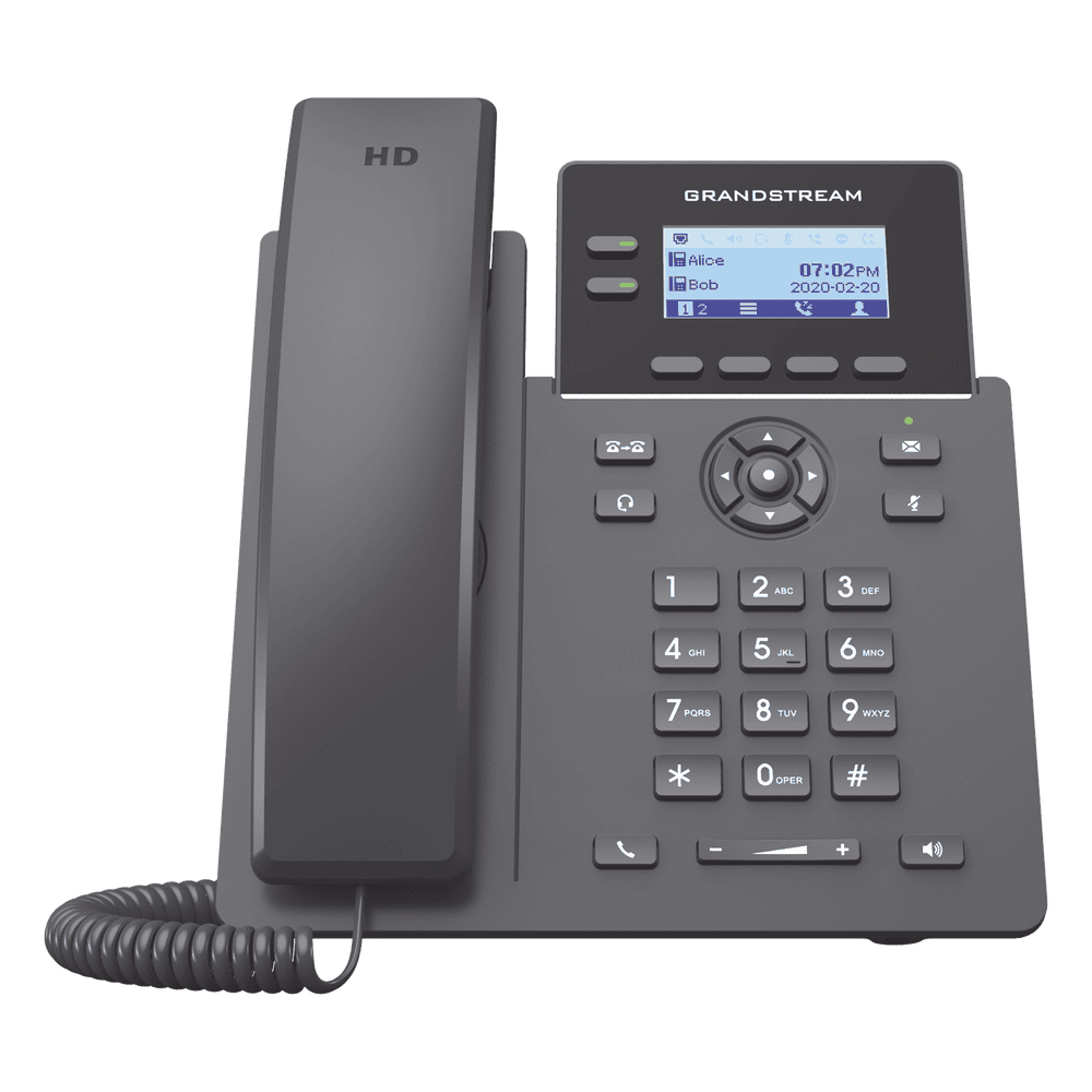 Teléfono IP Grado Operador, 2 líneas SIP con 4 cuentas, PoE, codec Opus, IPV4/IPV6 con gestión en la nube GDMS GRP-2602P