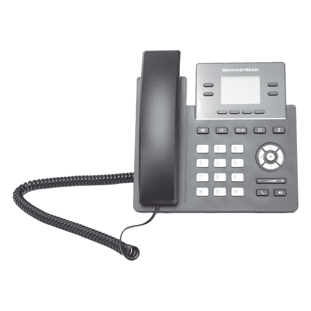 Teléfono IP Grado Operador, 4 líneas SIP con 2 cuentas, puertos Gigabit PoE, pantalla a color 2.4", codec Opus, IPV4/IPV6 con gestión en la nube GDMS GRP2612G