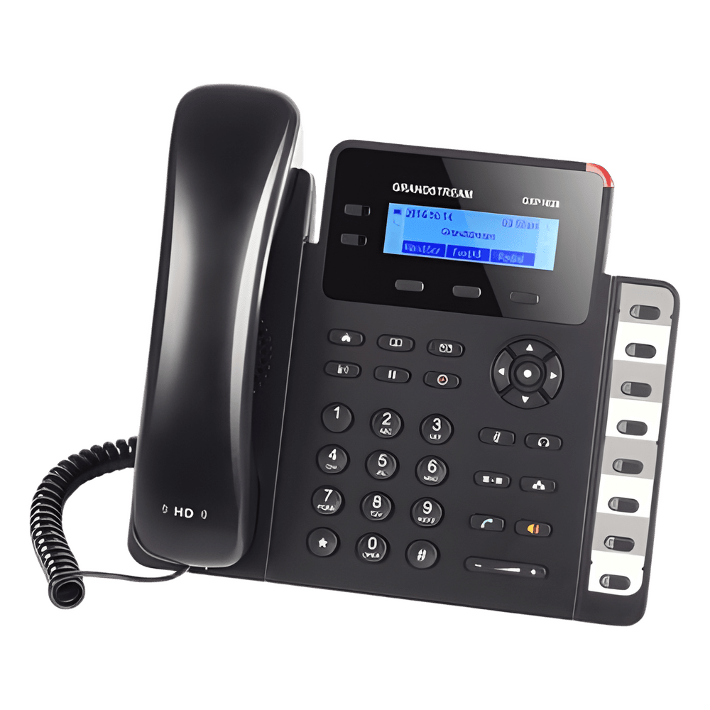 Teléfono IP SMB de 2 líneas con 3 teclas de función, 8 teclas BLF y conferencia de 3 vías, PoE GXP-1628