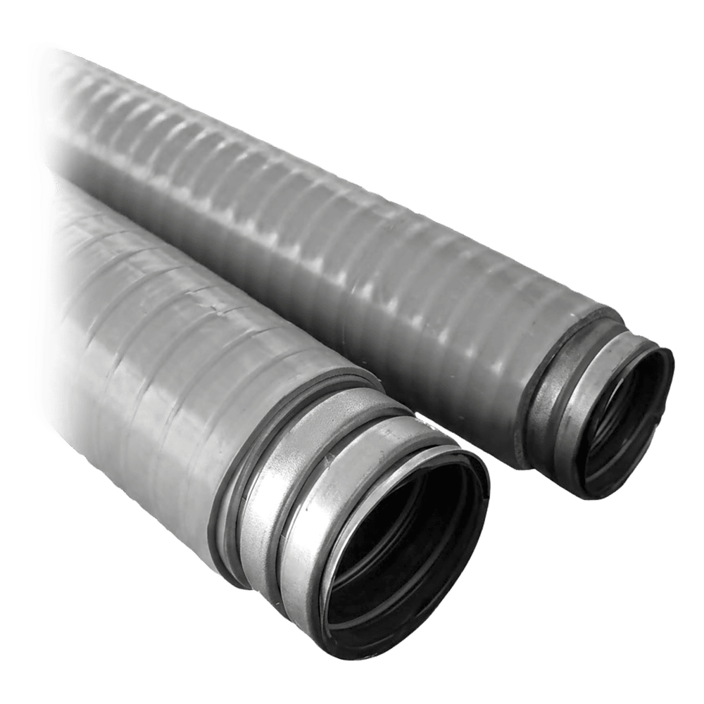 Tubo Flexible tipo Liquidtight de 1/2" (13 mm) / Acero + PVC /  Rollo de 20 Metros. ANC-COT12-20