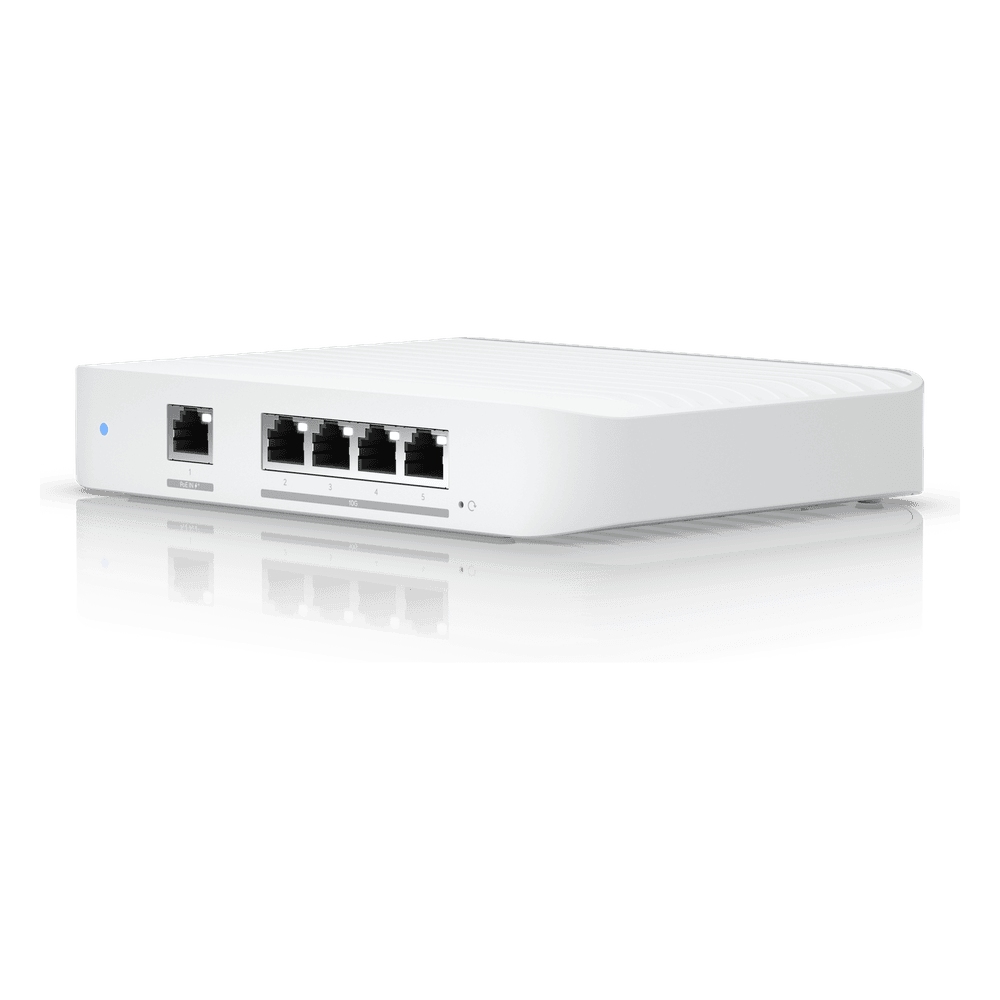 USW Flex XG Switch Capa 2, Compacto de 4 Puertos 10GbE, Puede ser Alimentado por un Puerto GbE PoE+ o con un Adaptador 5 Vcc USB-C USW-FLEX-XG